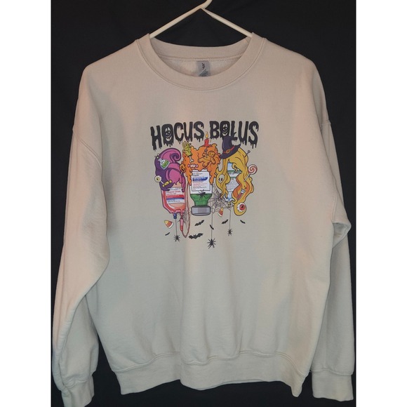 Hocus Bolus Sweatshirt Large Novelty Halloween Cosplay Nursing Pharmacy Med - Picture 1 of 7